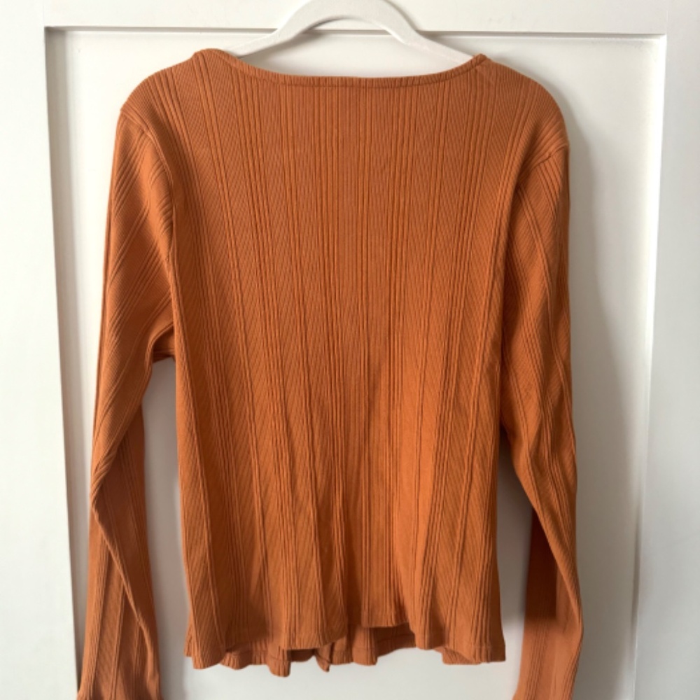 Anthropologie Beatrice Ribbed V-Neck Top - Picture 10 of 10